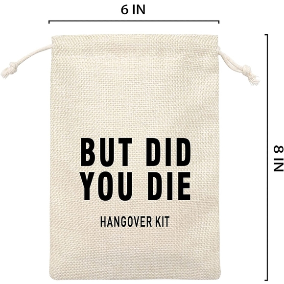 "But Did You Die" Drawstring Pouch 5 Pack - Picture 2 of 3